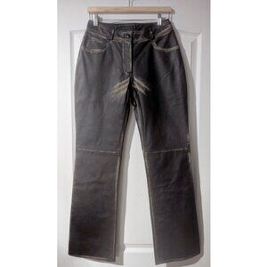 Rudsak | Women's Bootcut Leather Pants In Distressed Brown